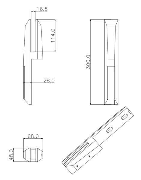 Face Fix Glass Side Wall Mount Spigot Face Fix Glass Side Wall Mount Spigot