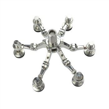 Sechseckige Glasspinne aus Edelstahl